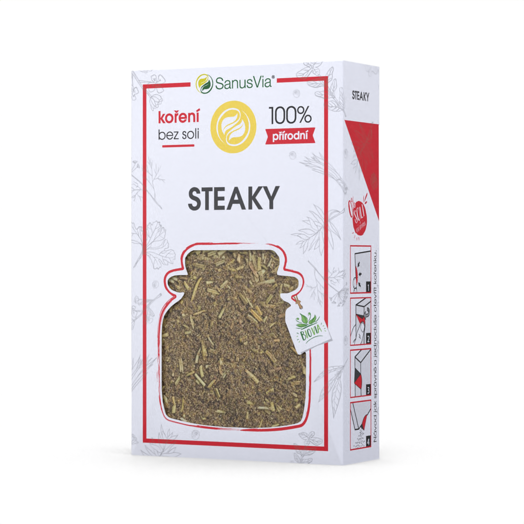 Steaky, bio korenie bez soli 43g | Serafin byliny