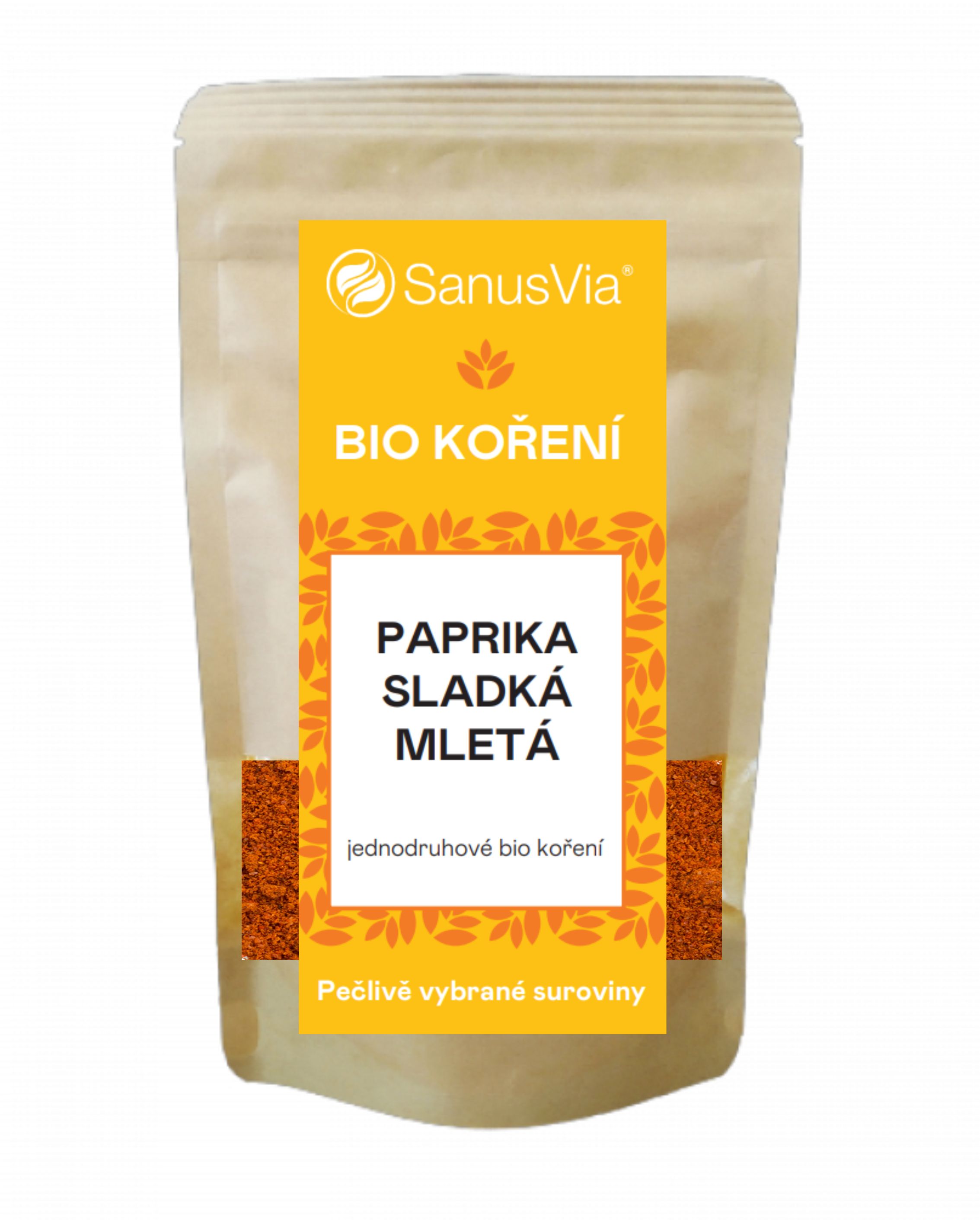 Paprika sladká mletá 300g, jednodruhové korenie BIO, doypack | Serafin byliny